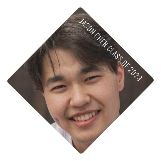 Class Of 2023 Photo  Graduation Cap Topper (Front)