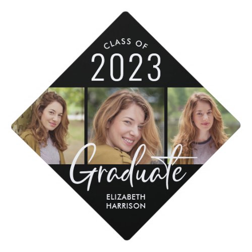 Class of 2023 Photo Script Graduation Cap Topper