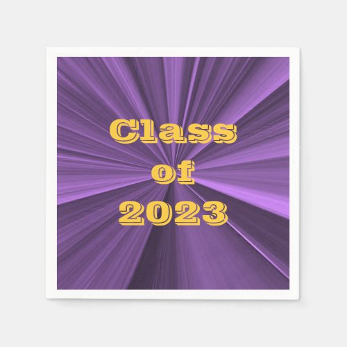 Class of 2023 Purple and Gold Napkins by Janz