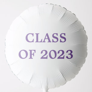 Class of 2023 Purple Text Graduation College Party Balloon