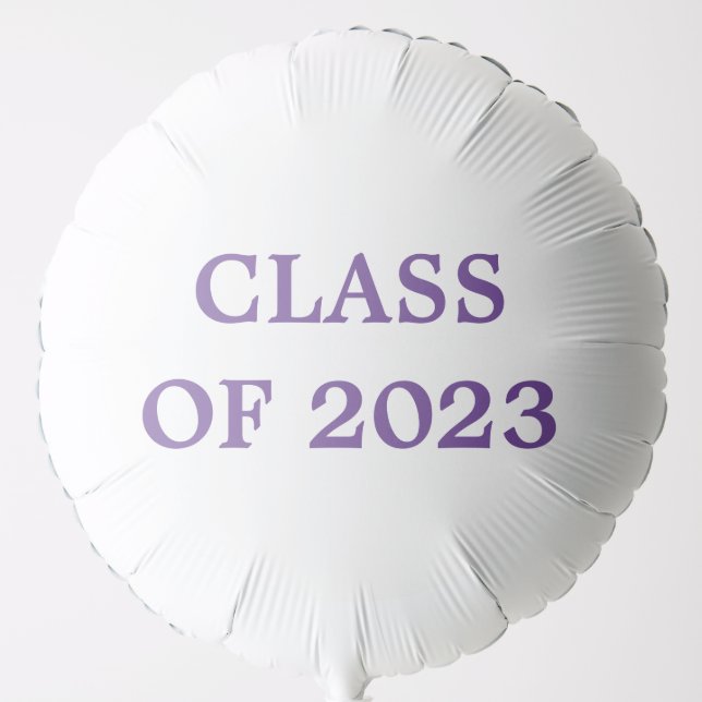 Class of 2023 Purple Text Graduation College Party Balloon (Front)