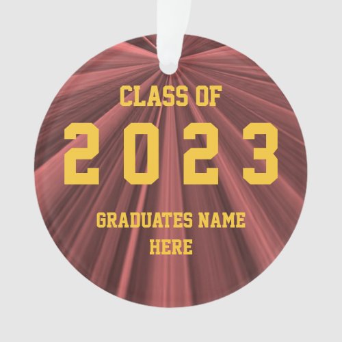 Class of 2023 Red and Gold Ornament by Janz