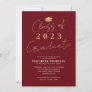 Class of 2023 Red Gold Graduate Graduation Party Invitation