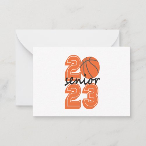 Class of 2023 Senior Basketball Graduation Gift Note Card