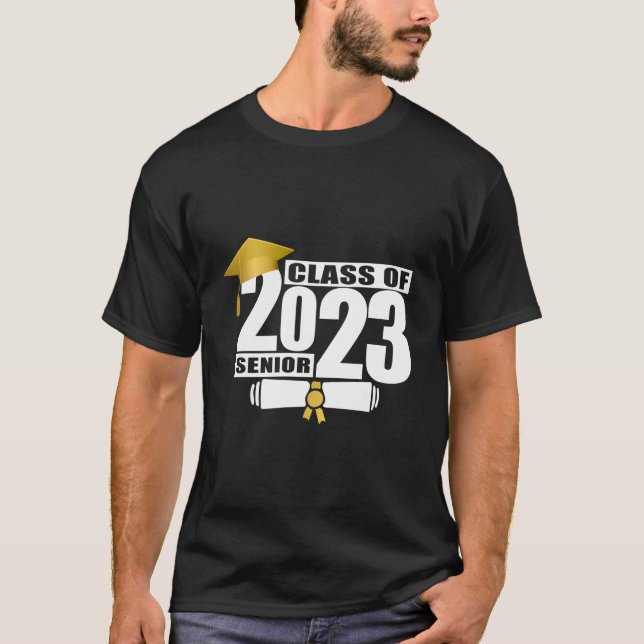 Class Of 2023 Senior Certificate Diploma Graduatio T-Shirt (Front)
