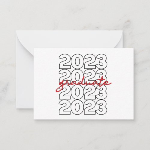 Class of 2023 Senior Graduation Vintage Gift Note Card