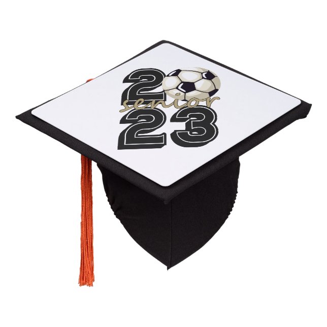Class Of 2023 Senior Soccer Graduation Gift Cap Topper (Angled)