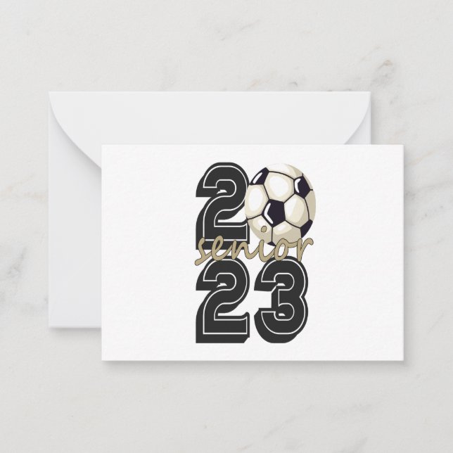 Class Of 2023 Senior Soccer Graduation Gift Note Card (Front)