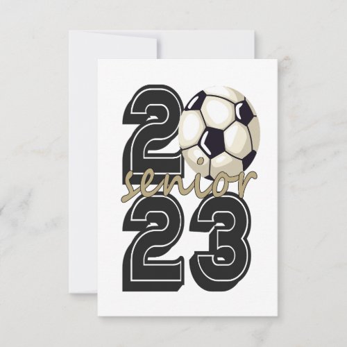 Class Of 2023 Senior Soccer Graduation Gift Thank You Card