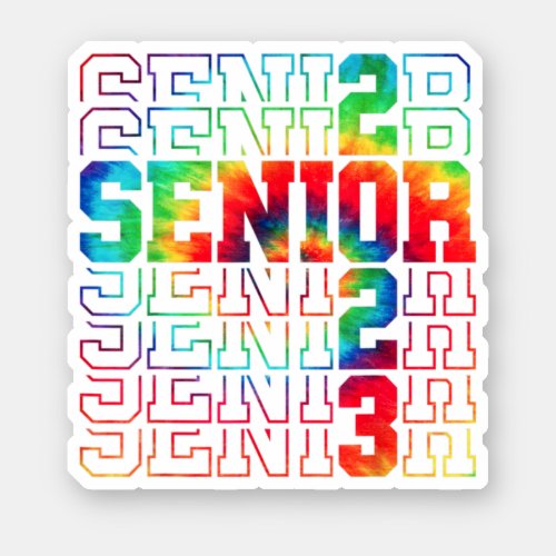 Class Of 2023 Senior Tie Dye Sticker