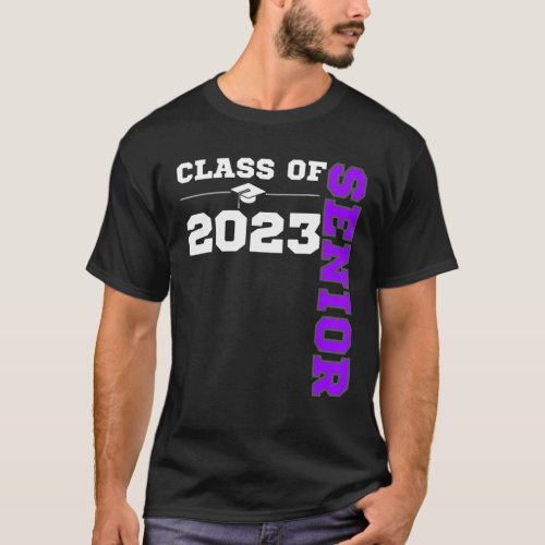 Class Of 2023 Senior Year 23 Back To School Purple T_Shirt