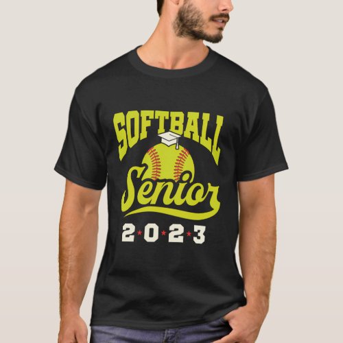 Class Of 2023 Softball Senior Graduation Graduate  T_Shirt