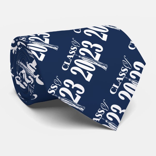 Class of 2023 Tassel Blue Graduation design Tie (Rolled)