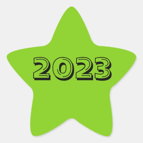 Class of 2023 Yellow Green Star Sticker by Janz