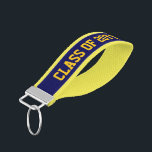 Class of 2024 2025 Personalized Name and Year Wrist Keychain<br><div class="desc">Class of 2024 2025 Personalized Name and Year</div>