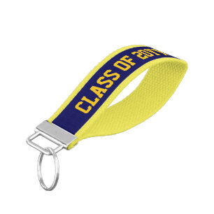 Class of 2024 2025 Personalized Name and Year Wrist Keychain