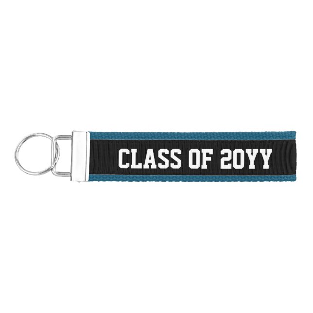 Class of 2024 2025 Personalized Name and Year Wrist Keychain (Keys on Left)