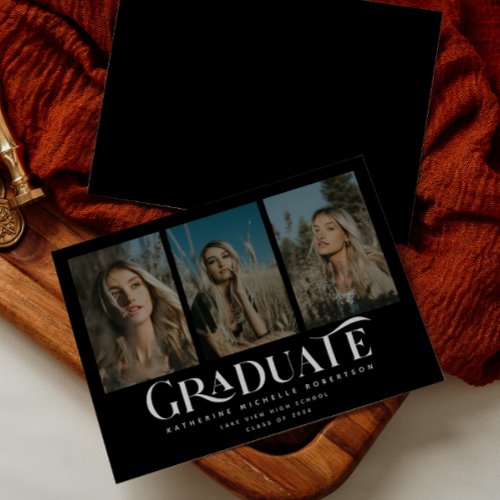 Class of 2024  3 Photo Graduation Announcement