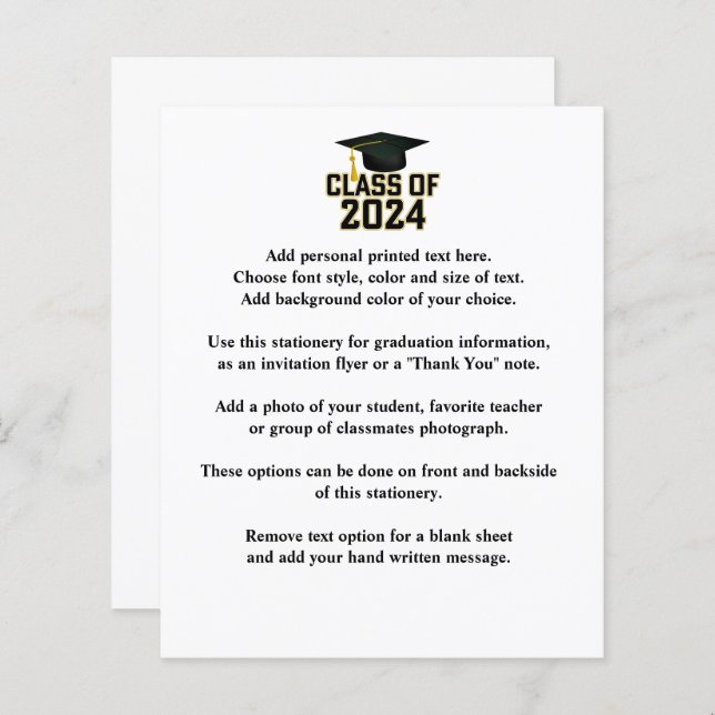 Class of 2024 Alumni Announcement (Front/Back)