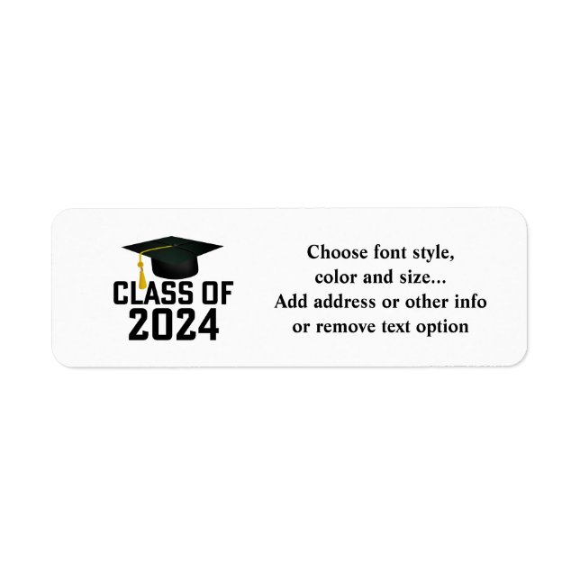 Class of 2024 Alumni  Label (Front)