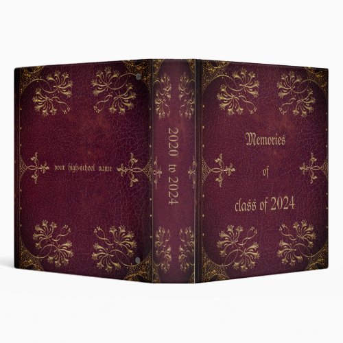 Class of 2024    - antique  look Binder