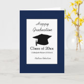 Class of 2024 Blue Graduation Card (Yellow Flower)