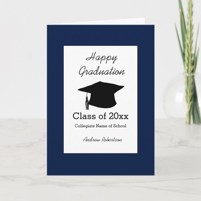 Class of 2024 Blue Graduation Card (Front)