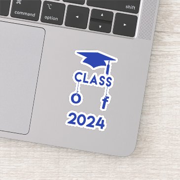 Class of 2024 - Blue Graduation Sticker
