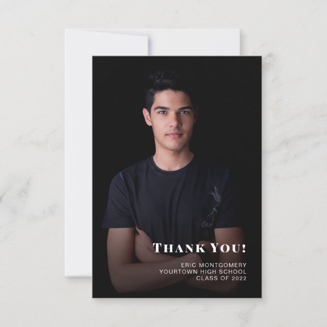 Class of 2024 Boy's Graduation Thank You Photo (Front)