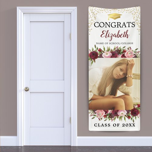 Class of 2024 Burgundy Graduation Door Banner