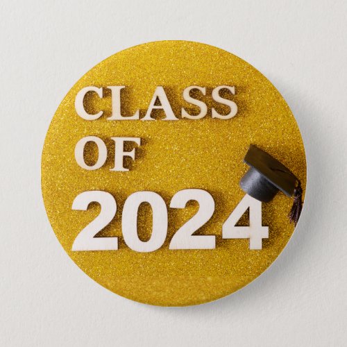 Class of 2024 Button _ Gold