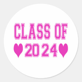 Class Of 2024 Classic Round Sticker