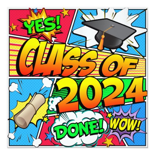 Class of 2024 Comic Book Invitation