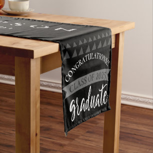 Class of 2024 Congratulations Graduation Party Short Table Runner