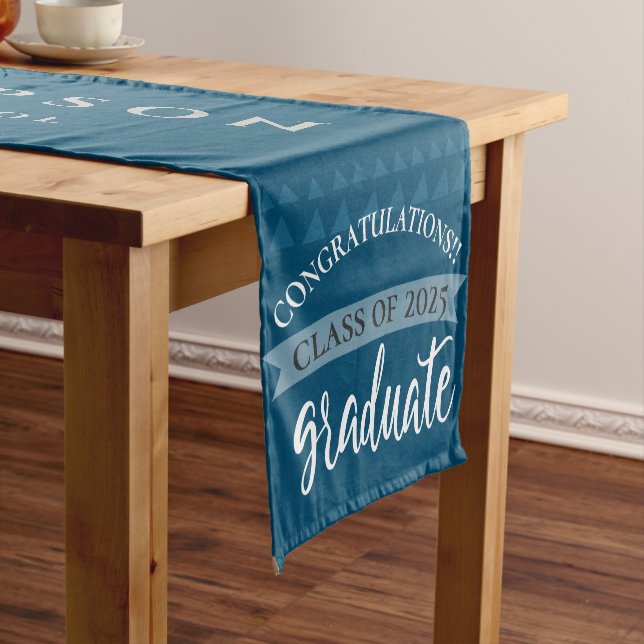 Class of 2024 Congratulations Graduation Party Short Table Runner (In Situ)