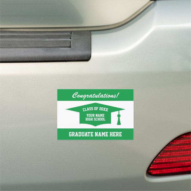 Class of 2024 Custom High School Graduate name Car Magnet (In Situ)
