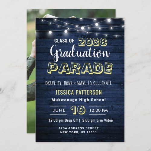 Class of 2024 DRIVE BY PHOTO Graduation Party Invitation