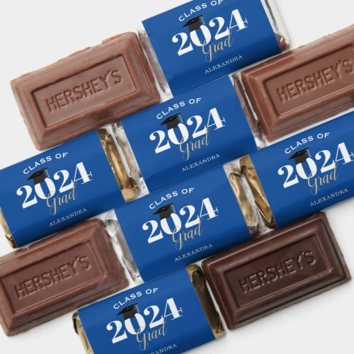 Class of 2024 Grad Blue Thank You Hersheys Miniatures