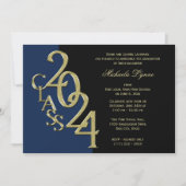 Class of 2024 Grad Gold with Color Option Invitation (Front)