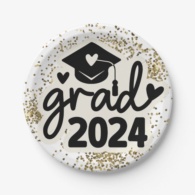 Class of 2024 Grad Paper Plates (Front)