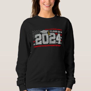 Class of 2024 Graduation - American Flag - Class o Sweatshirt