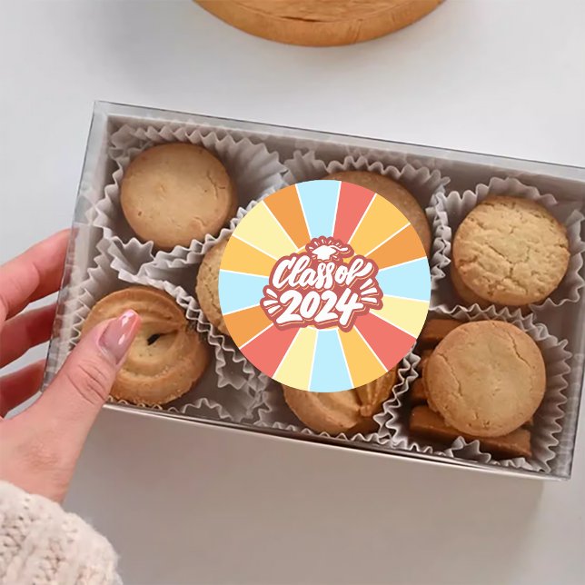 Class of 2024 Graduation Celebration Classic Round Sticker (Class of 2024 Graduation Celebration Classic Round Sticker)