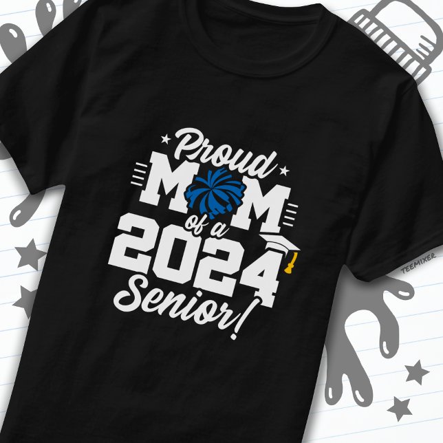Class of 2024 Graduation Cheer Mom Senior 2024 T-Shirt (Creator Uploaded)