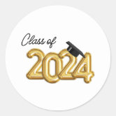 Class of 2024 White Cap Square Sticker by Janz