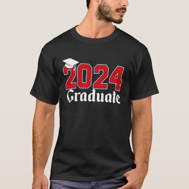 Class Of 2024 Graduation College High School Gradu T-Shirt (Front)