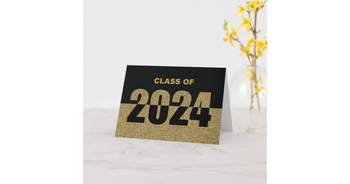 Class of 2024 Graduation Congratulations Gold Card | Zazzle