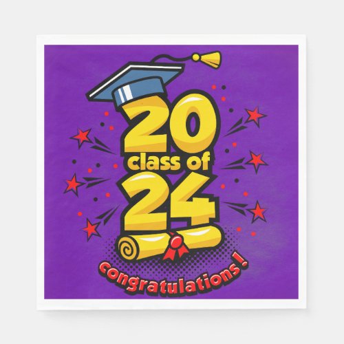 Class Of 2024 Graduation  Napkins