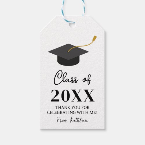 Class of  2024 Graduation Party Favor Grad Congrat Gift Tags