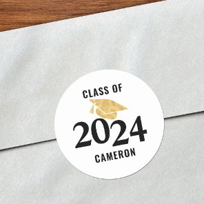 Class of 2024 Graduation Personalized Classic Round Sticker