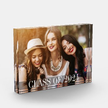 Class Of 2024 Graduation Photo Block by HappyMemoriesPaperCo at Zazzle